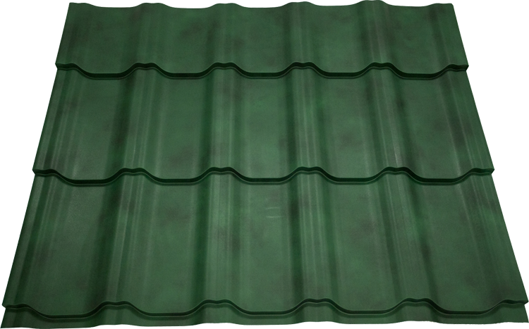 Металлочерепица Kvintaв покрытии Safari green