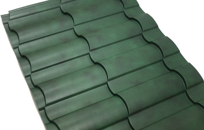 Металлочерепица Countryв покрытии Safari green